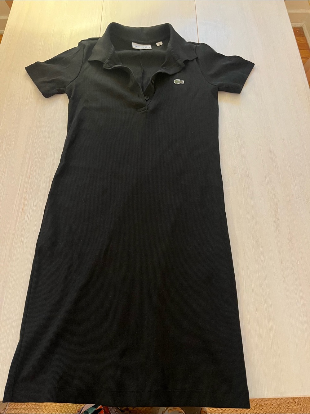 Lacoste Black Polo Dress - Slim Fit Women's Dress size 38